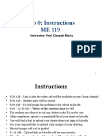 Lab 0: Instructions ME 119: Instructor: Prof. Deepak Marla