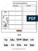 Construyendo Palabras Con Silabas Trabadas