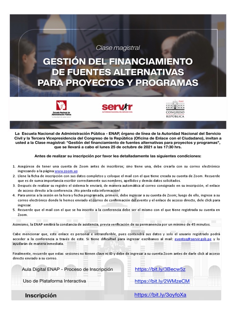 Invitacion A Clase Magistral Proyectos Programas Pdf Informática