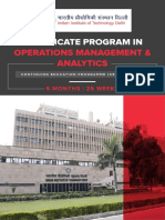 Certificate Program In: Operations Management & Analytics