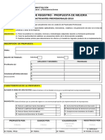 Formato de Registro - Propuesta de Mejora: Practicantes Profesionales 2013