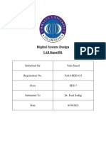 Digital System Design: Submitted by Taha Saeed