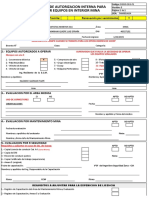 Autorización para operar equipos mineros