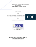 Power System Simulation Lab Manual - M.Tech (EPE) I Year I Sem& 2nd Sem - 2018