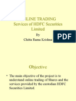 Online Trading Services of HDFC Securities Limited: by Chitta Rama Krishna