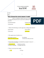 Sheet 2C-IPC: First: Choose The Correct Answer (1 Mark)