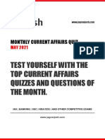 Test Yourself With The Top Current Affairs Quizzes and Questions of The Month