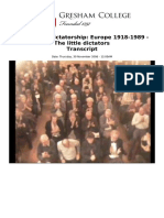 The Age of Dictatorship: Europe 1918-1989 - The Little Dictators Transcript