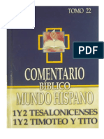 Comentario Biblico Mundo Hispano Tomo 22 - 1 y 2 Tesalonicenses, 1 y 2 Timoteo, Tito