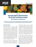 Exporting Digital Authoritarianism: The Russian and Chinese Models