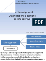 Project management organizzazione e gestione delle societa sportive D.FRACCHIOLLA