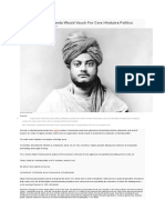 Why Swami Vivekananda Would Vouch For Core Hindutva Politics