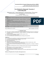 Standard Test Method For Kinematic Viscosity of Lubricating Oils