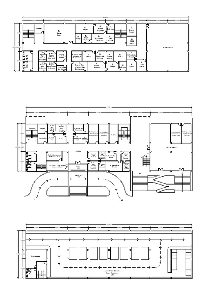 Denah Gedung Rektor dan Ruangannya | PDF