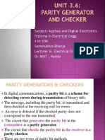 EE - S4 - ADE - Unit3.6 - Parity Generator and Checker