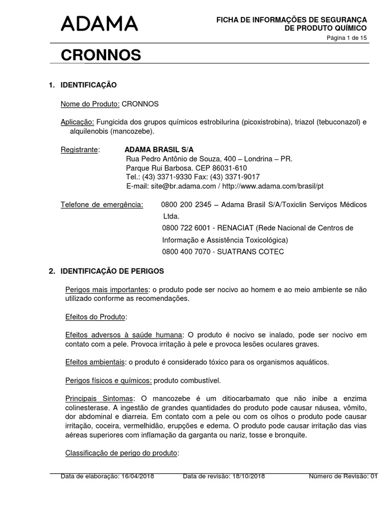 Galop® M - FISPQ, PDF, Embalagem e rotulagem