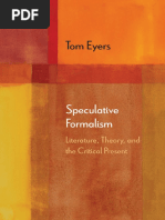 (Diaeresis) Tom Eyers - Speculative Formalism - Literature, Theory, and The Critical Present-Northwestern University Press (2017)