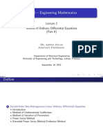 EE506 - Engineering Mathematics: Review of Ordinary Differential Equations (Part II)