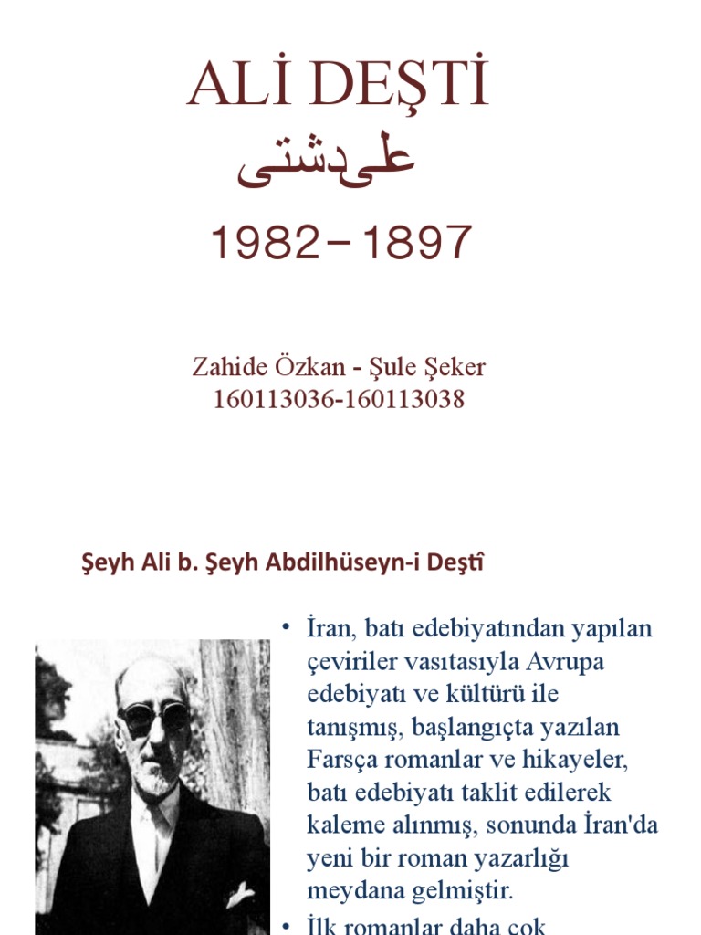 Ali̇ Deşti̇ | PDF
