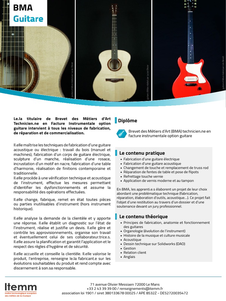 La Fabrication Dune Guitare Classique PDF, PDF, Guitares