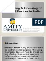 Regulating & Licensing of Medical Devices in India
