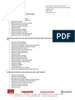 Tabla de Cambios Periodicos Equipos Linde Electricos.