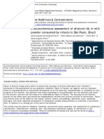 Immunochemical Assessment of Aflatoxin M 1 in Milk Powder Consumed by Infants in São Paulo, Brazil