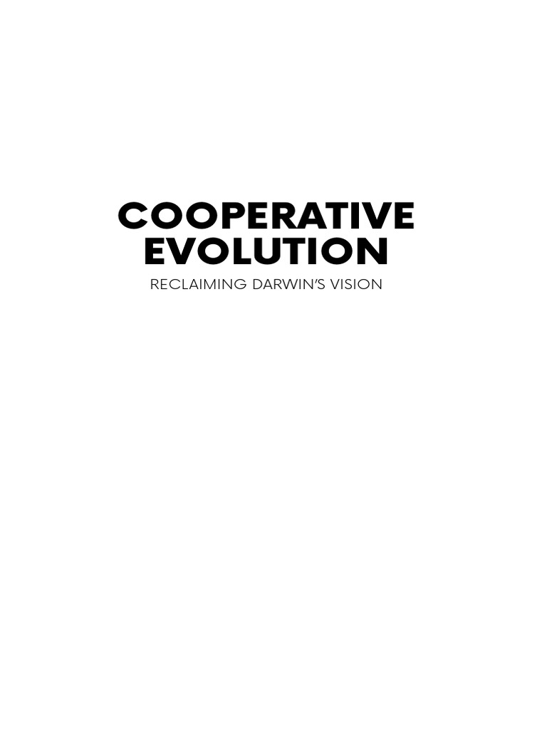 Cooperative Evolution PDF Evolution Natural Selection