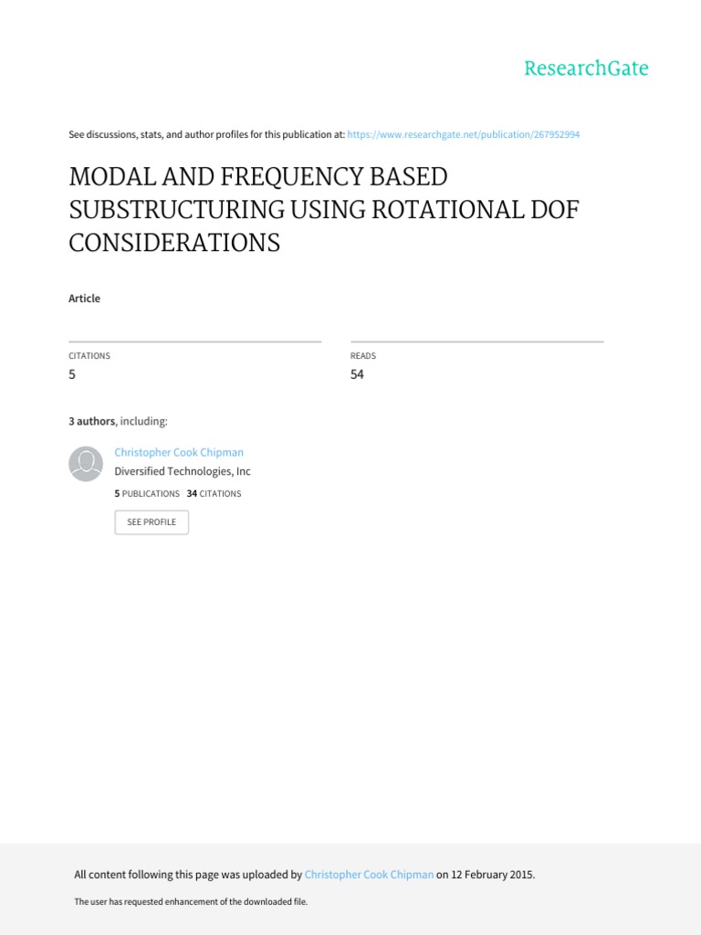 Modal and Frequency Based Substructuring Using Rot PDF Matrix
