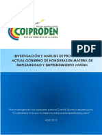 Investigación y Análisis de Propuestas Del Actual Gobierno de Honduras en Materia de Empleabilidad y Emprendimiento