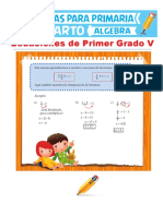 Ecuaciones de Primer Grado Con Fracciones Para Cuarto de Primaria (1)