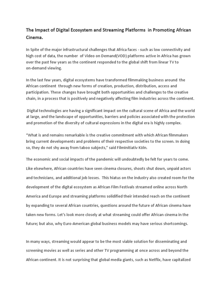 The Role of Digital Eco System in Promoting Arts and Culture | PDF ...