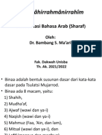 Bismillâhirrahmânirrahîm: Matrikulasi Bahasa Arab (Sharaf