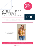 Amelie Top Pattern: Print OUT & Keep