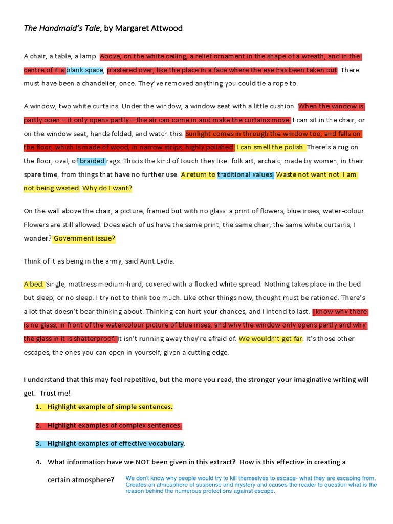 The Handmaid S Tale PDF Bed