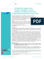 Nasal High-Flow Oxygen Versus Noninvasive Ventilation in Acute Exacerbation of COPD: Protocol For A Randomised Noninferiority Clinical Trial