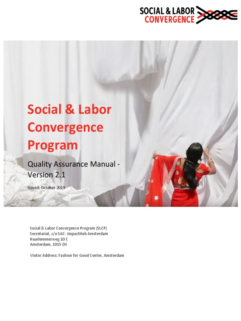 SLCP Quality Assurance Manual V2.1 | PDF | Audit | Verification And ...