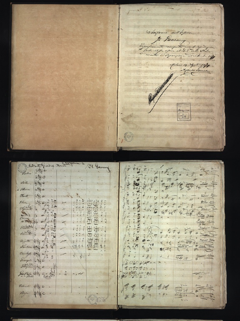 Partitura 1 Da Ópera o Guarani de Carlos Gomes | PDF