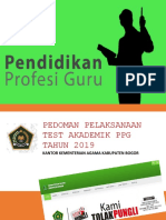 Pedoman Tes Akademik PPG 2019 Bogor