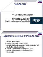 2a e 3a Cartas de João. Prof. GUILHERME WOOD. APOSTILA NO SITE