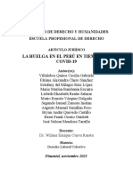 Monografía de Laboral Colectivo - La Huelga en Tiempos de Covid-19