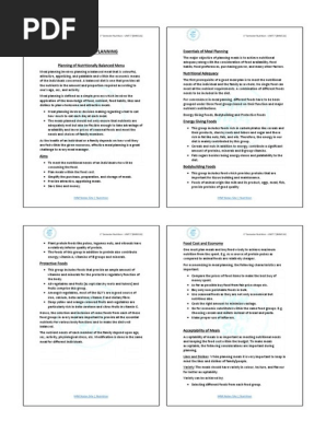 menu planning