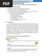 Unit 2: Comparisons of Systems and Institutions/: 2.0 Intended Learning Outcomes