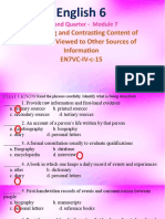 Second Quarter - Module 7: English 6