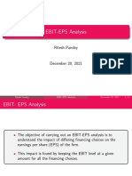 EBIT-EPS Analysis: Ritesh Pandey