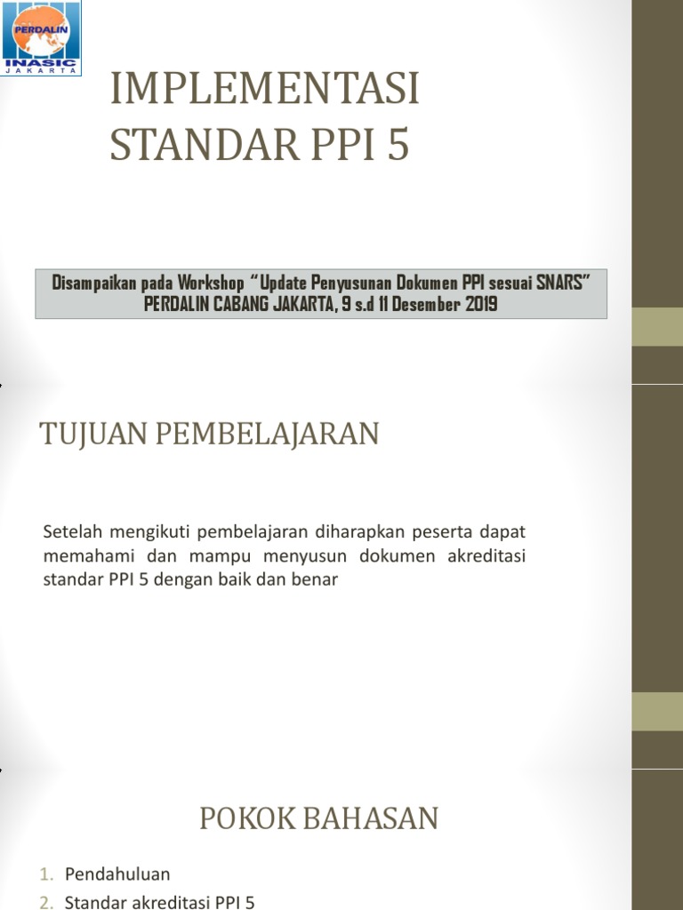 Implementasi Standar PPI 5 di Rumah Sakit | PDF