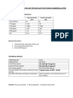 Details of Filter Unit (Psf+Mf+Acf) For Techno Commercial Offer