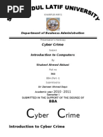 Download Cyber Crime Assignment by Shakeel Abbasi SN55031079 doc pdf