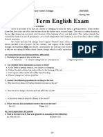 Second Term English Exam: Opposite