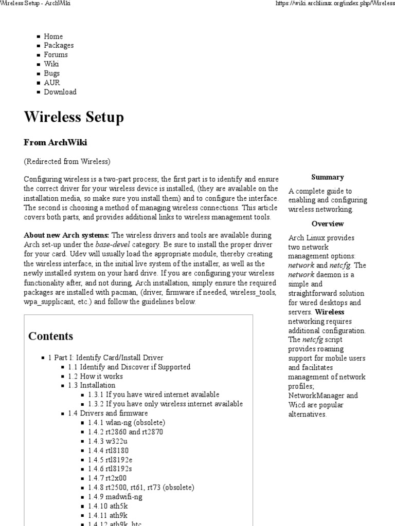 Wireless Arch | PDF | Device Driver | Wireless Lan